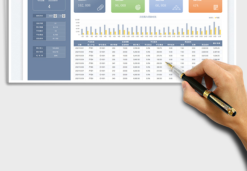 2025蓝灰单品投入计划看板免费下载