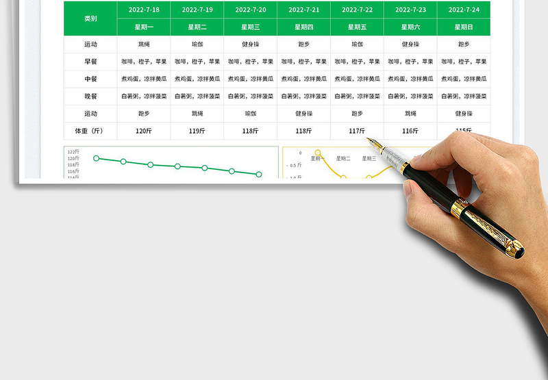 2025个人减肥计划表免费下载