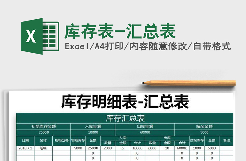 2025年库存表-汇总表