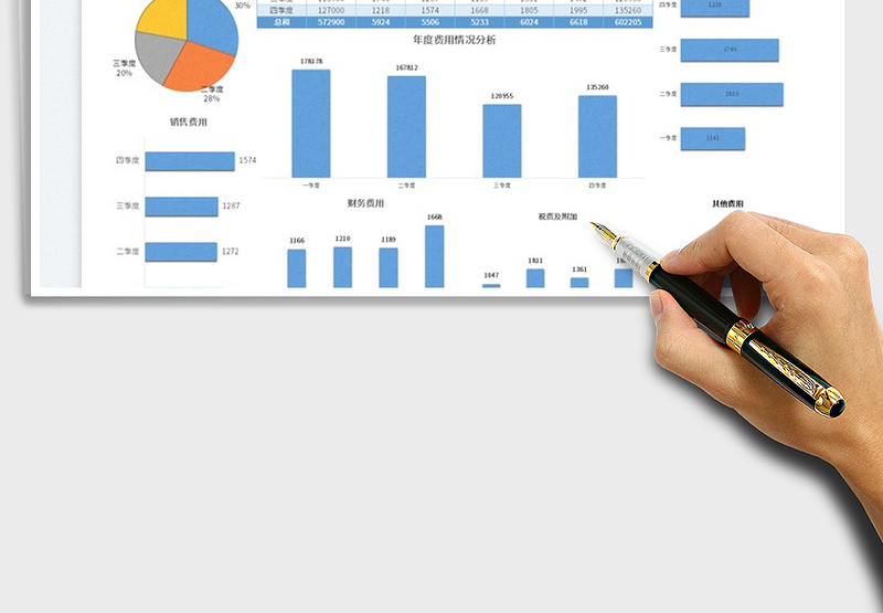 2025季度财务支出分析图免费下载