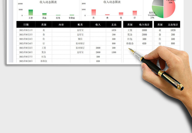2025收支明细记账表免费下载