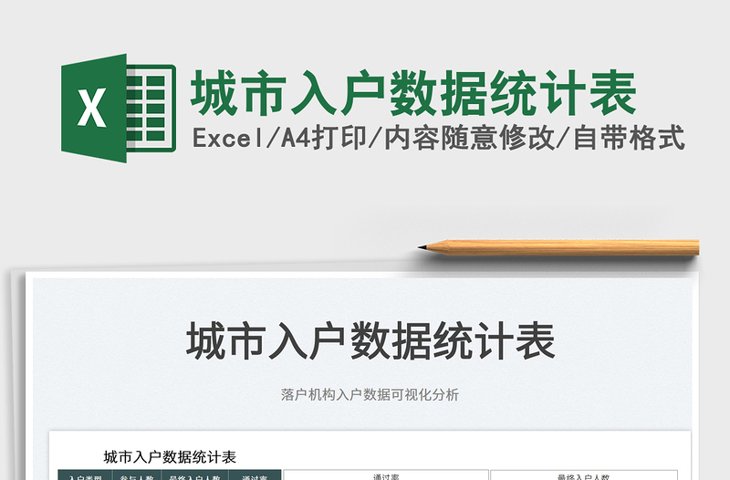 2025城市入户数据统计表免费下载