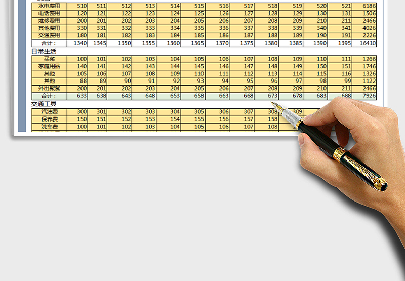2025年2018年日记账明细（自动计算）