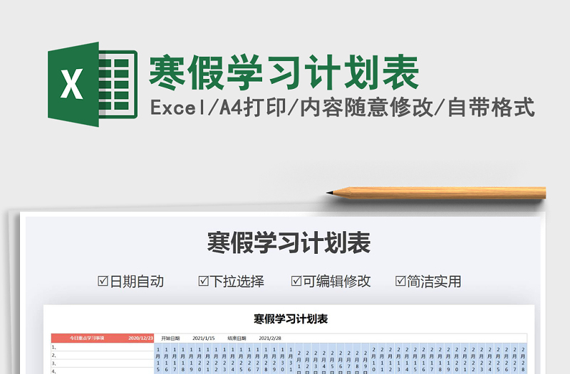 2025年寒假学习计划表