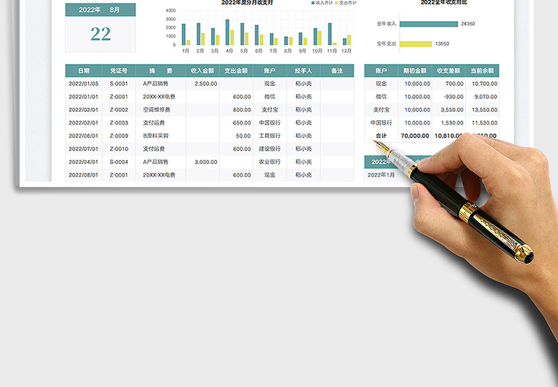 2025财务现金日记账免费下载