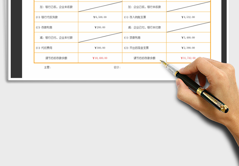 2025银行存款余额调节表免费下载
