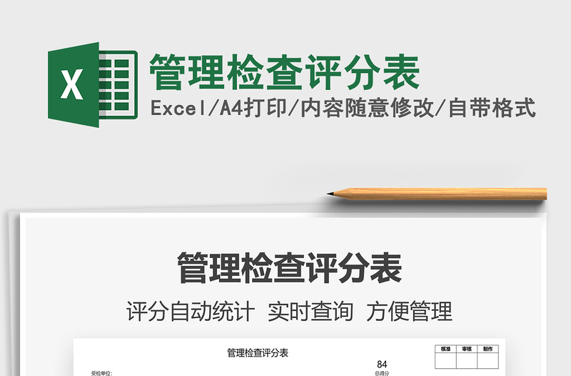 2025管理检查评分表免费下载