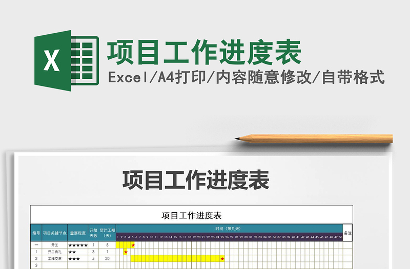 2025年项目工作进度表