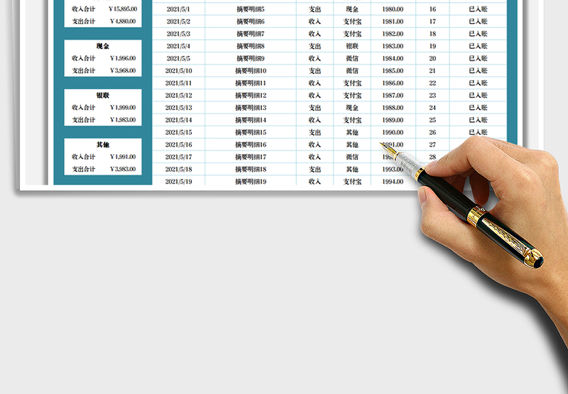 2025财务收支明细表免费下载