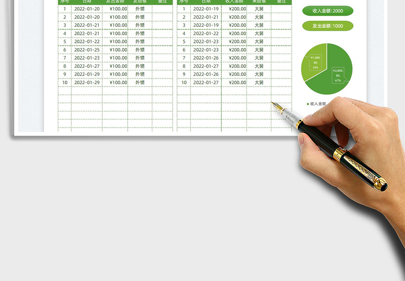 2025压岁钱统计表免费下载