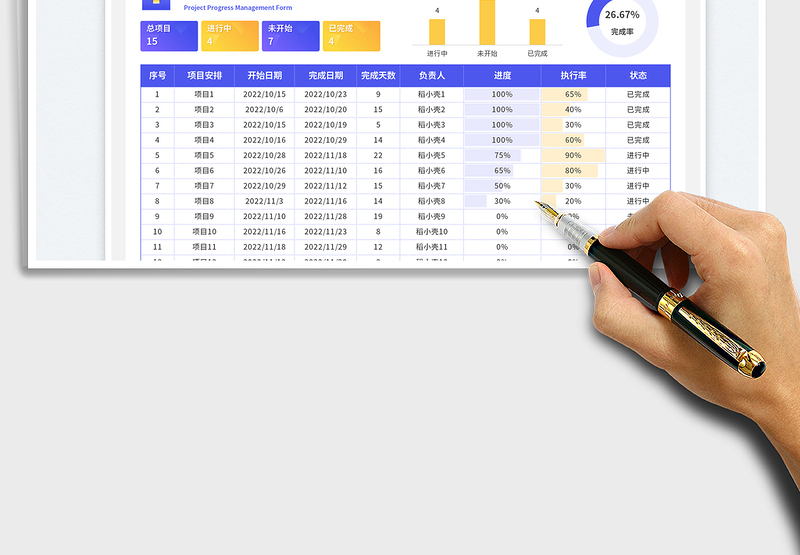 2025小型公司项目进度表免费下载
