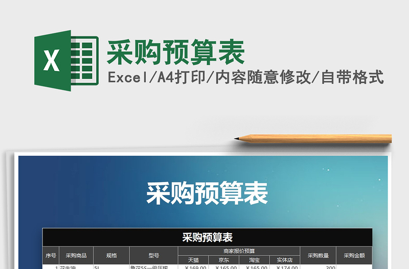 2025年采购预算表