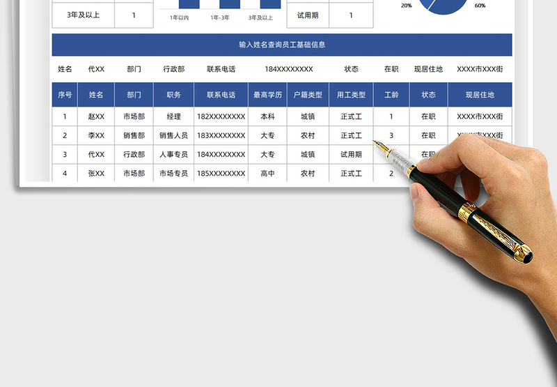 2025员工基础信息统计表免费下载