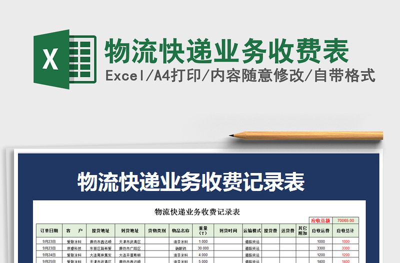 2025年物流快递业务收费表