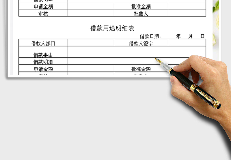 2025年借款申请明细表