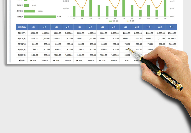 2025收入支出利润分析表免费下载