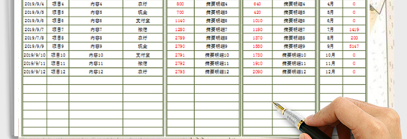 2025年财务记账明细表