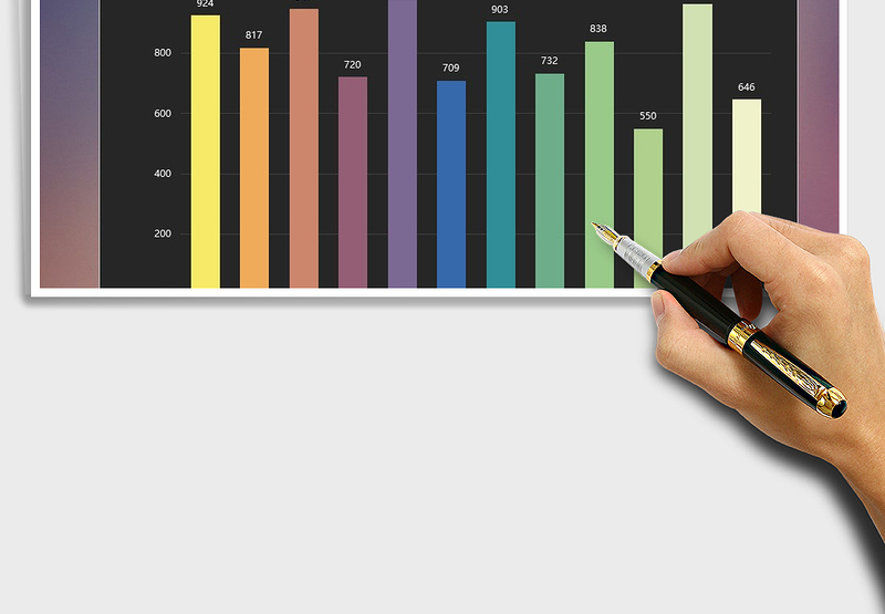 2025年柱形图通用模板