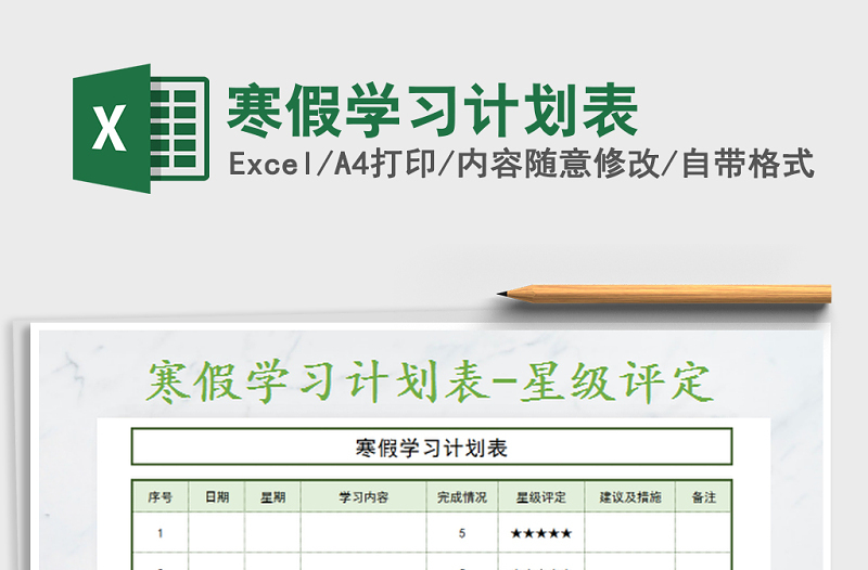 2025年寒假学习计划表