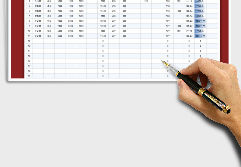 2025年月工资发放表