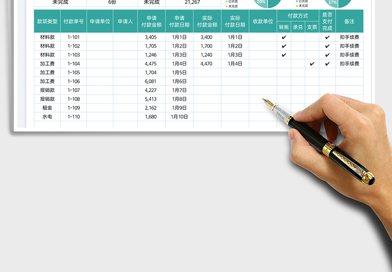 2025财务付款计划表免费下载