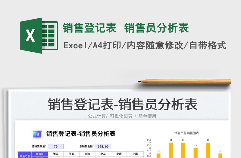 2025销售登记表-销售员分析表免费下载