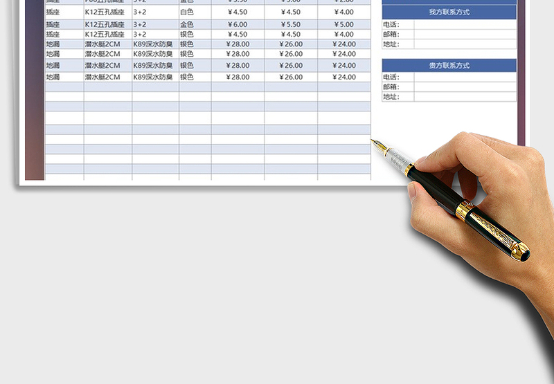 2025年五金报价表营销管理