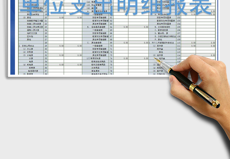 2025年单位支出明细表
