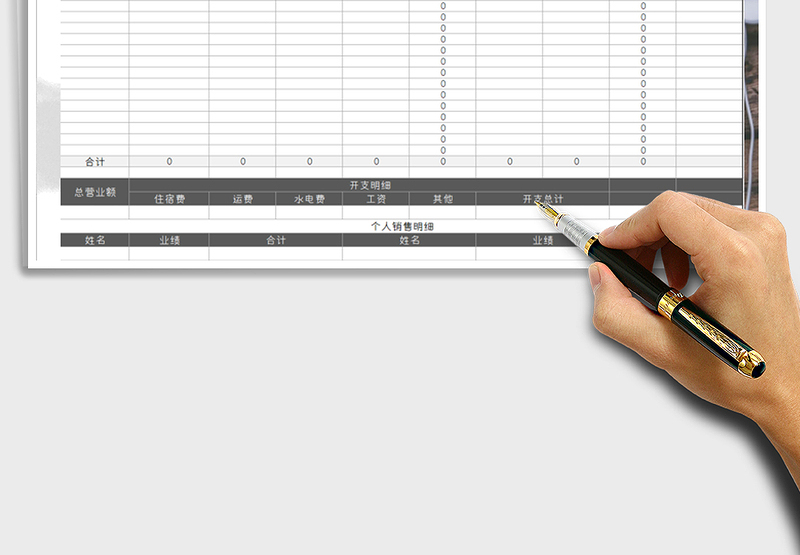 2025年销售收支日报表