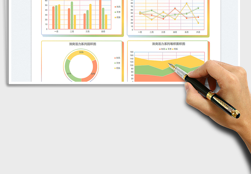 2025清爽活力系列图表免费下载
