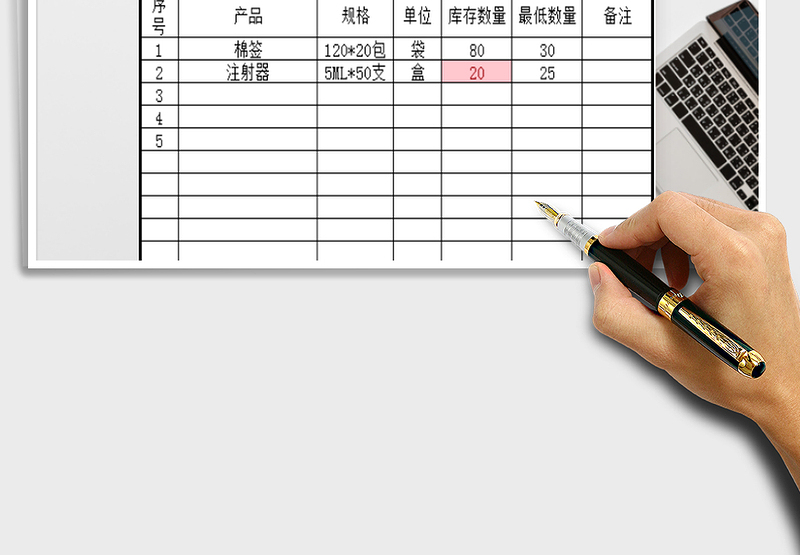 2025年公司库存表（自动提醒）