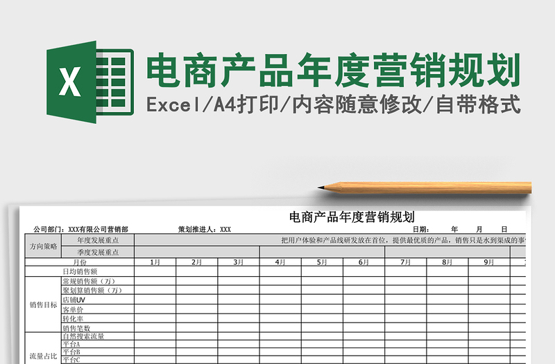 电商产品年度营销规划