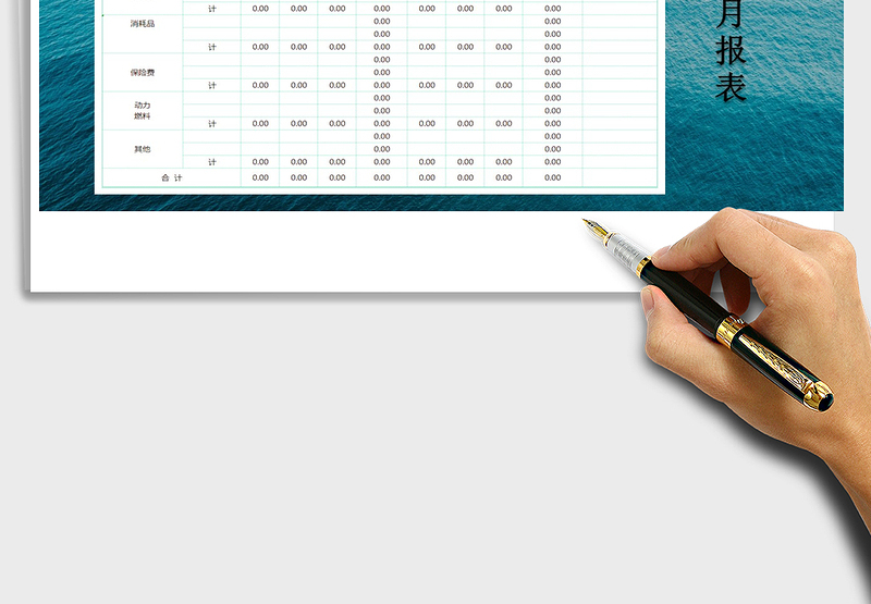 2025年项目费用支出月报表统计表自动计算