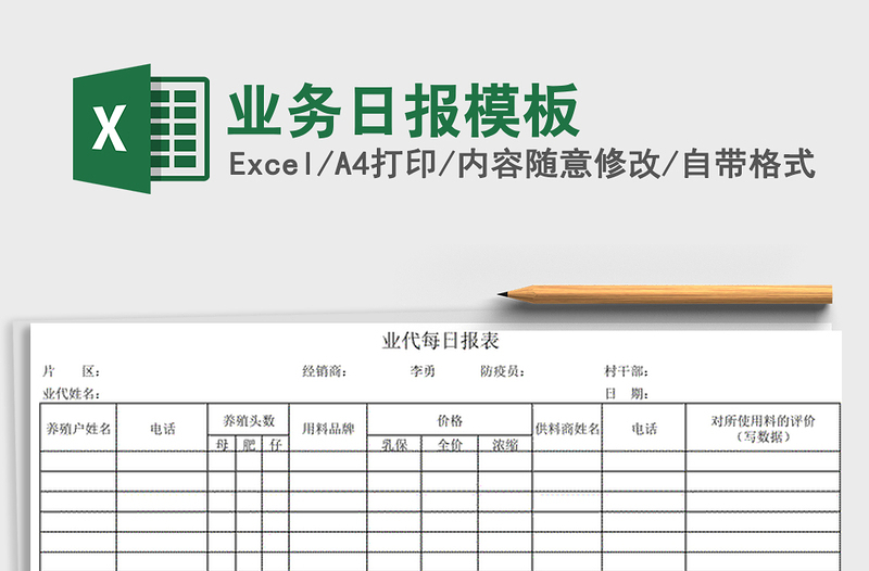 2025年业务日报模板