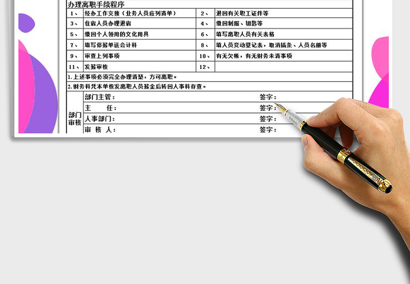 2025年离职申请通知单