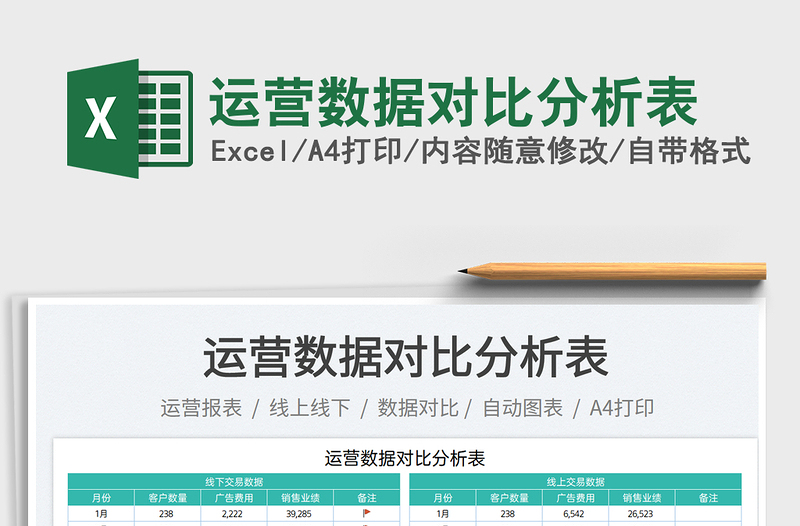 2025运营数据对比分析表免费下载