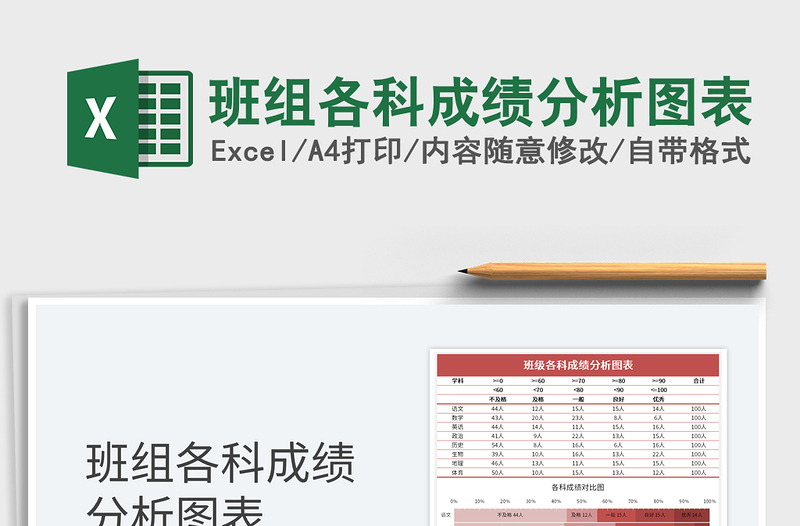 2025班组各科成绩分析图表免费下载