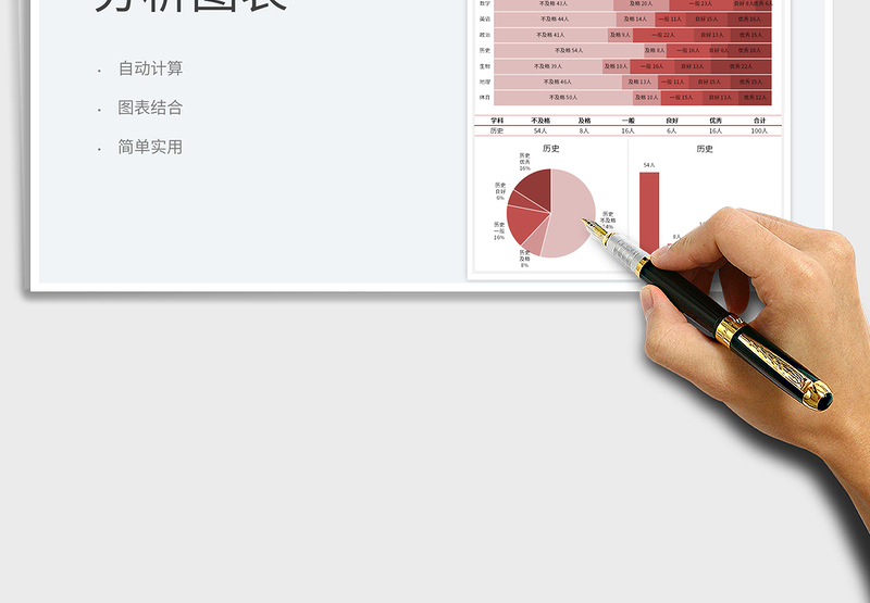 2025班组各科成绩分析图表免费下载