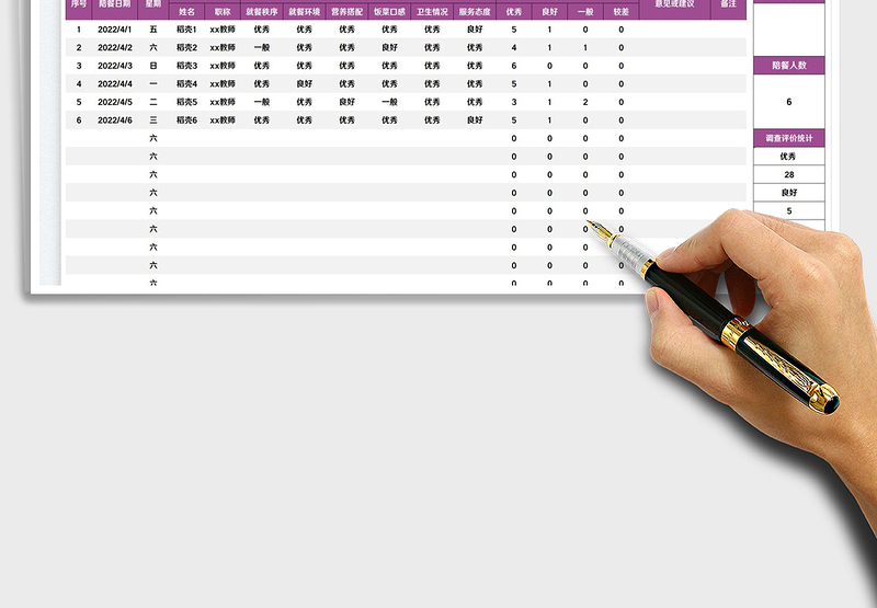 2025幼儿园陪餐意见反馈表免费下载