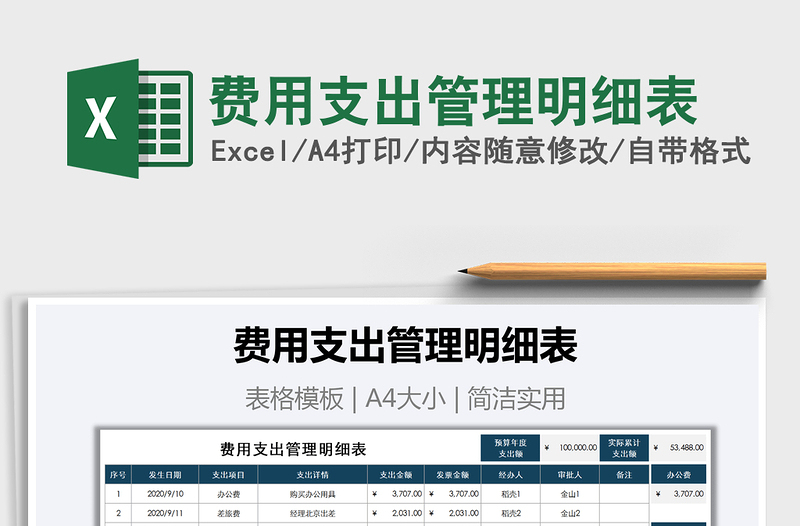 2025年费用支出管理明细表