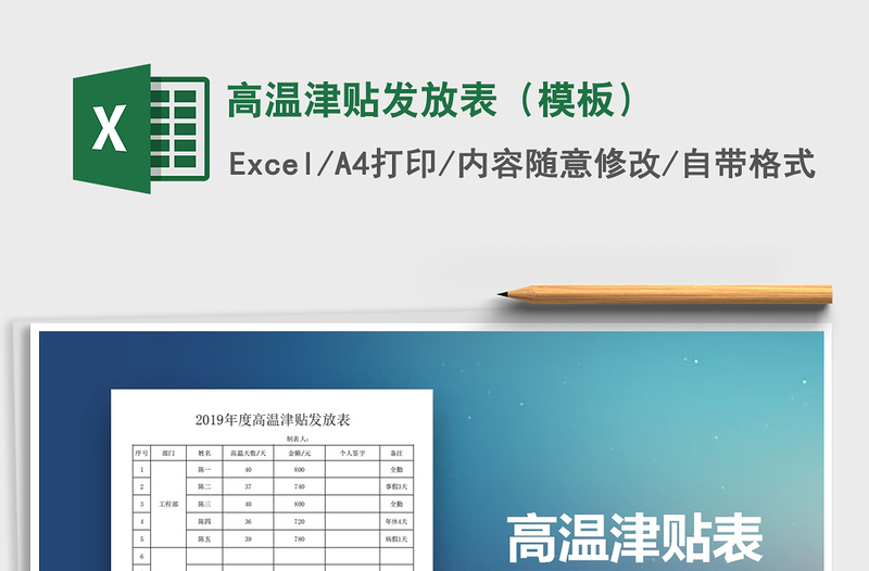 2025年高温津贴发放表（模板）