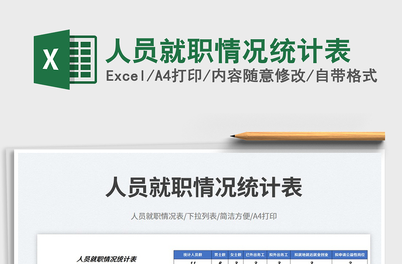 2025人员就职情况统计表免费下载