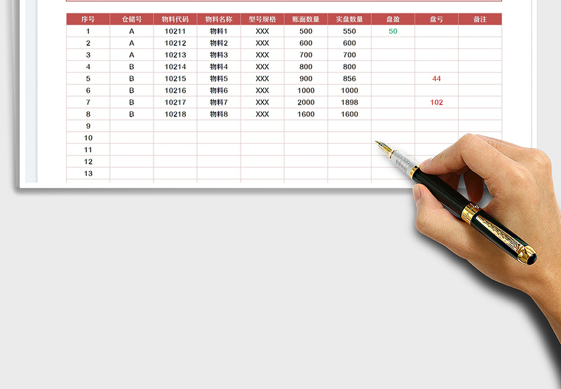 2025库存盘点表免费下载
