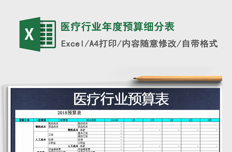 2025年医疗行业年度预算细分表