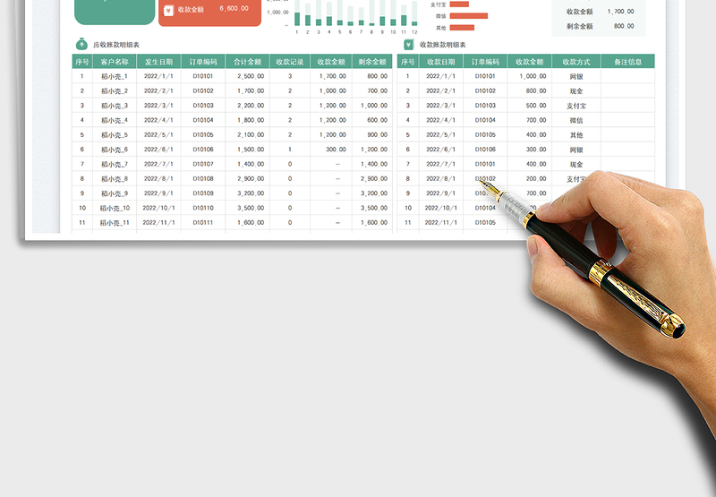 2025应收账款明细表免费下载