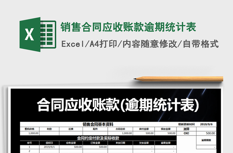 2025年销售合同应收账款逾期统计表