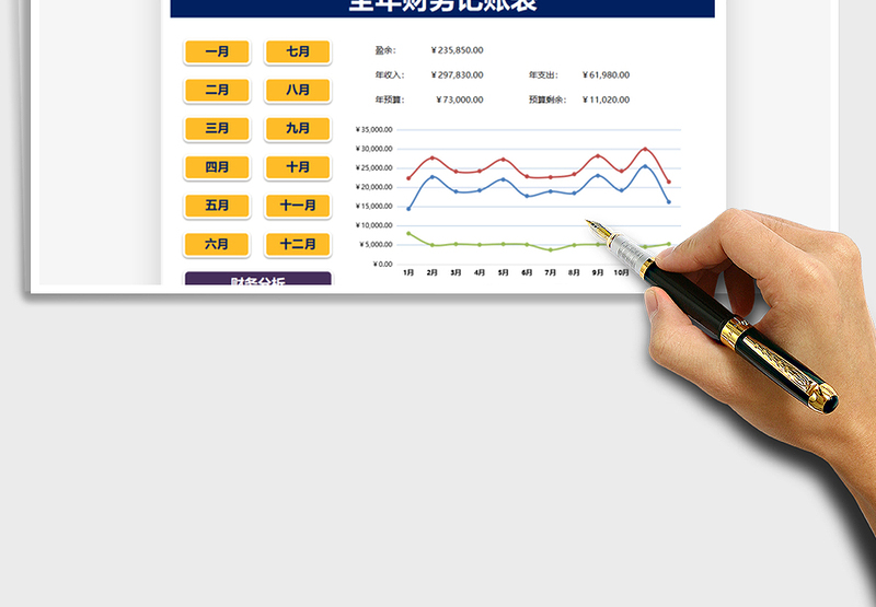 2025全年财务记账表免费下载