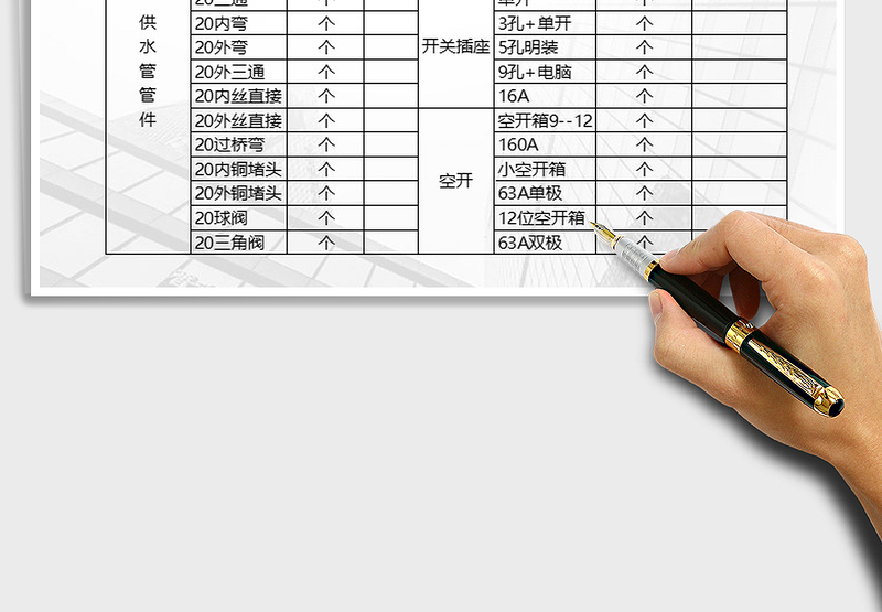 2025年仓库库存材料明细表