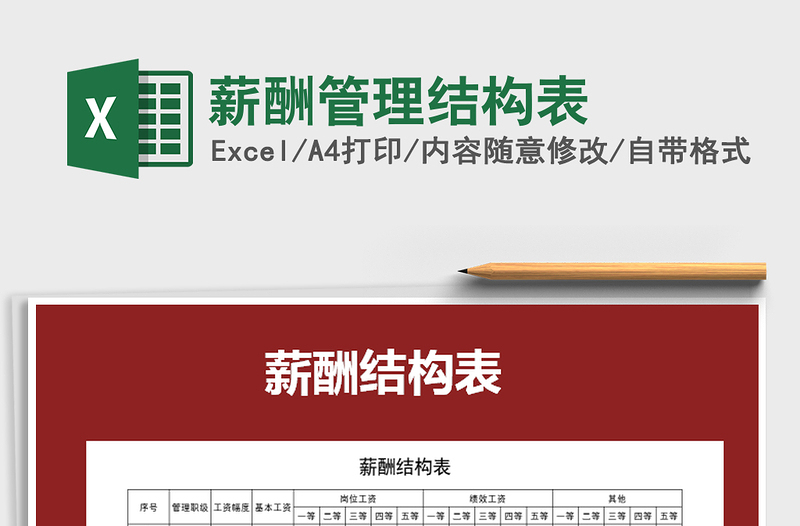 2025年薪酬管理结构表