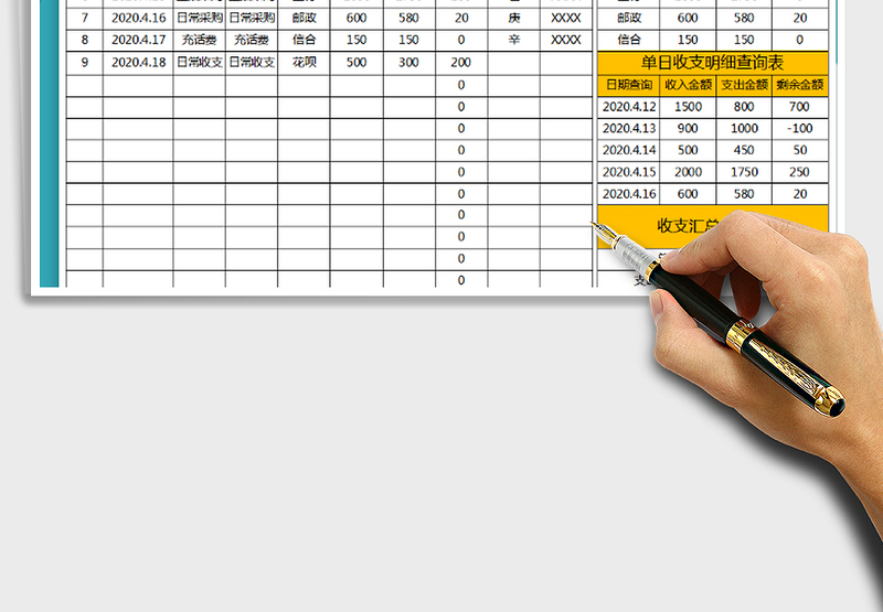 2025年财务日常收支记账表（全自动）
